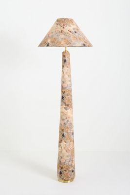 Lulu Printed Fabric Upholstered Empire Floor Lamp
