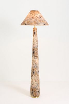 Lulu Francois Printed Fabric Upholstered Empire Floor Lamp