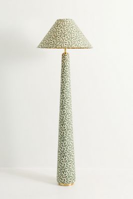 Lulu Judarn Fabric Upholstered Empire Floor Lamp