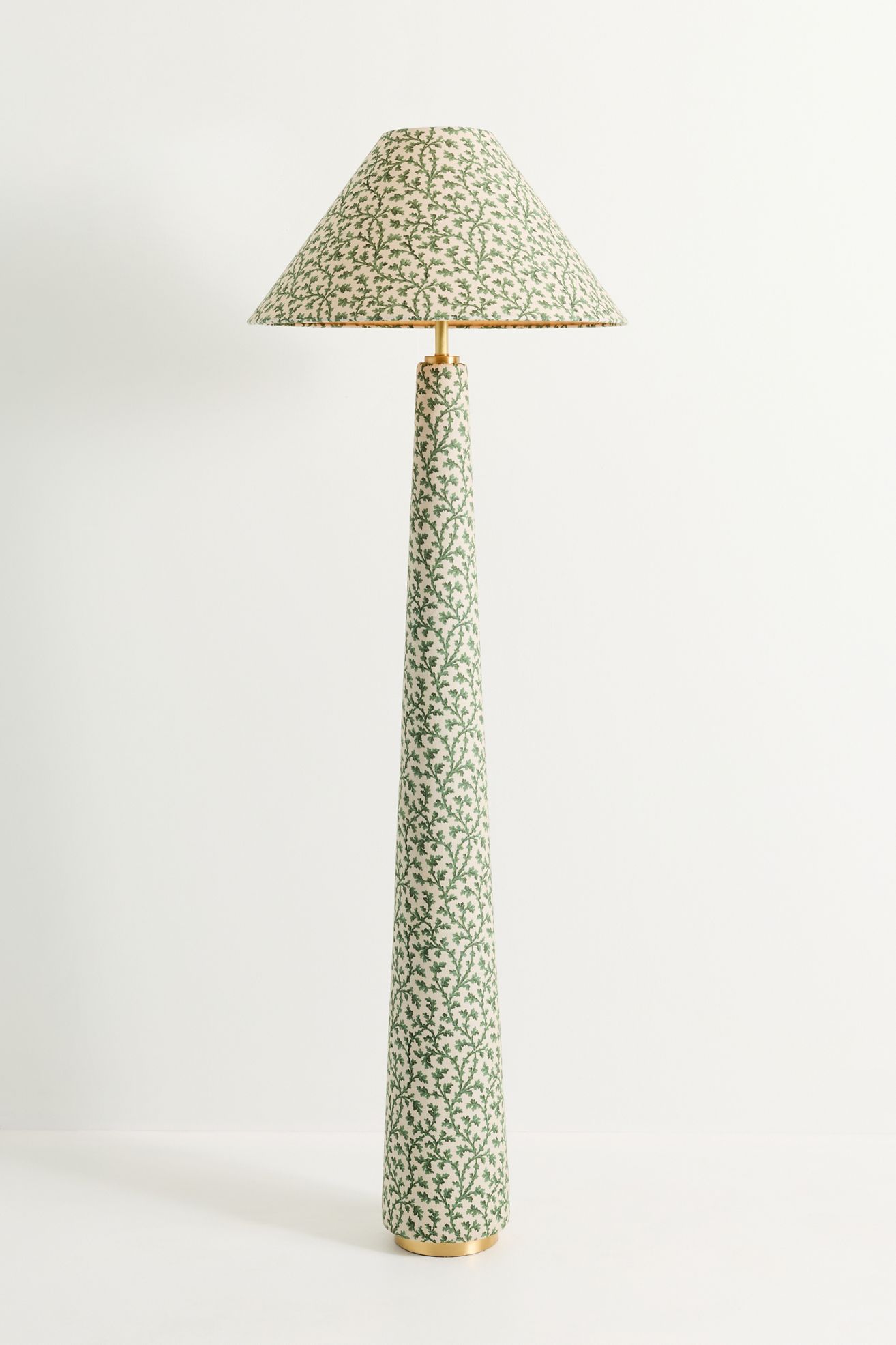 Lulu Printed Fabric Upholstered Empire Floor Lamp - Irena, One Size