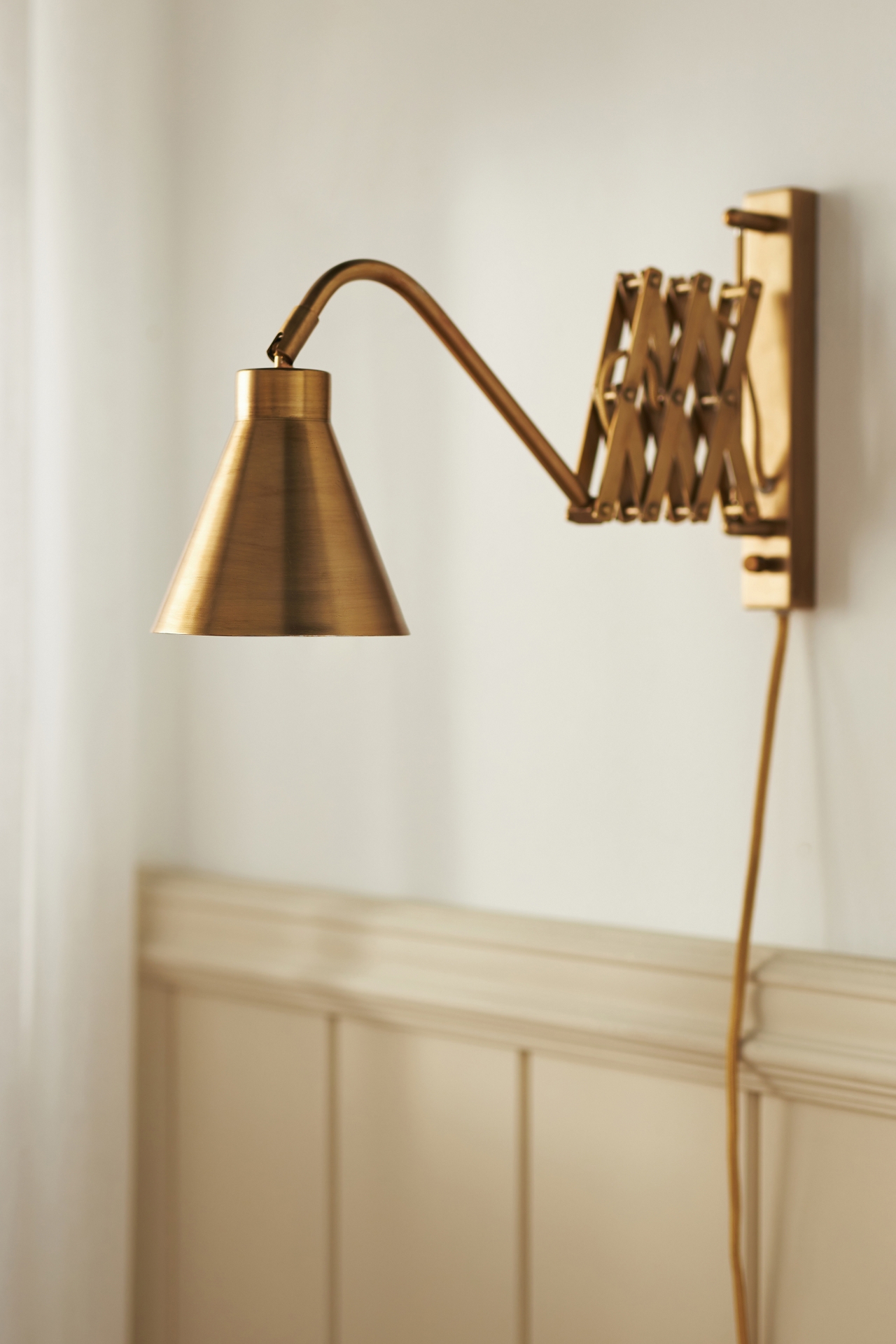 Katie Hodges Brass Accordion Sconce