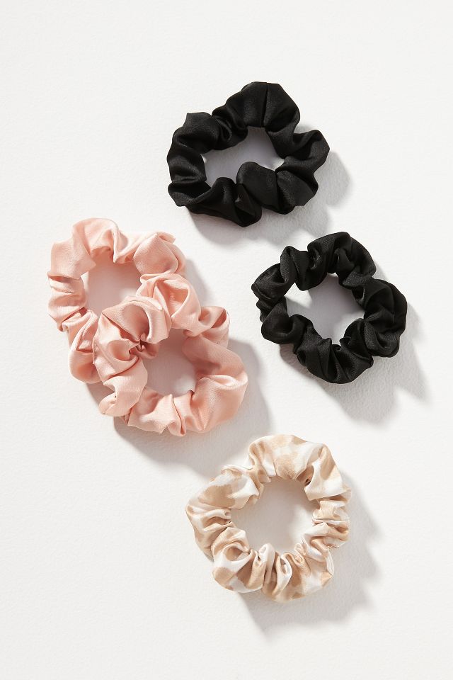 KITSCH Satin Scrunchies, Set of 5 | Anthropologie