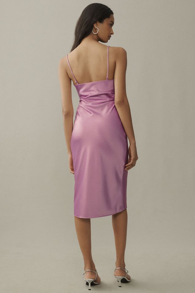 BHLDN Emery Square-Neck Stretch Satin Midi Dress #2