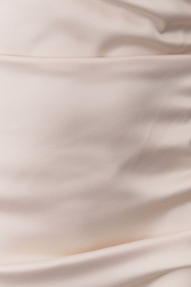 BHLDN Francesca High-Neck Stretch Satin Midi Dress #3