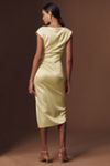 BHLDN Francesca High-Neck Stretch Satin Midi Dress