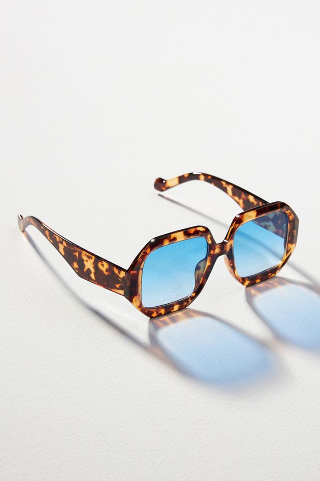 I-SEA Oversized Round Geo Sunglasses #1