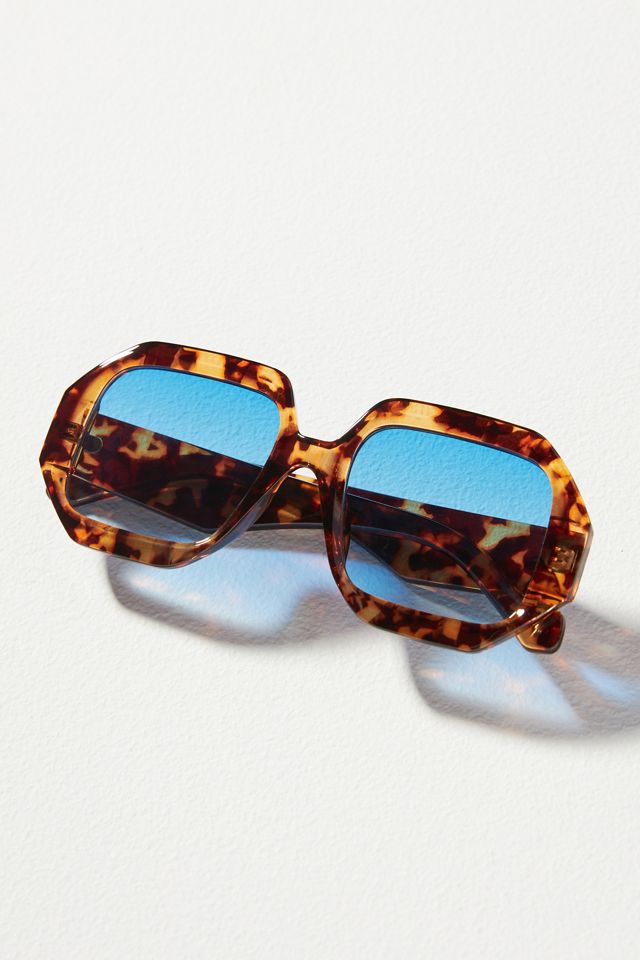I-SEA Oversized Round Geo Sunglasses