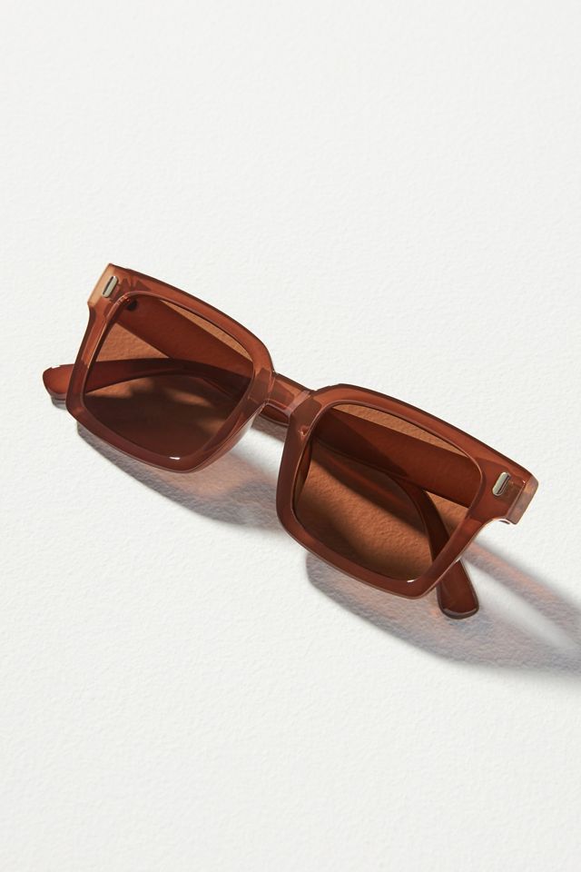 I-SEA Brown Wayfarer Sunglasses | Anthropologie display picture 2