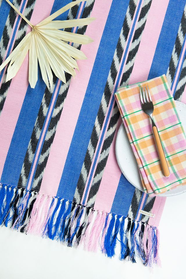 Archive New York Palm Ikat Table Runner #1