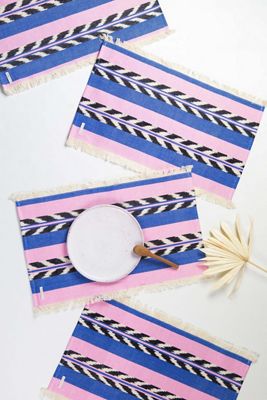 Archive New York Palm Ikat Placemats, Set of 4