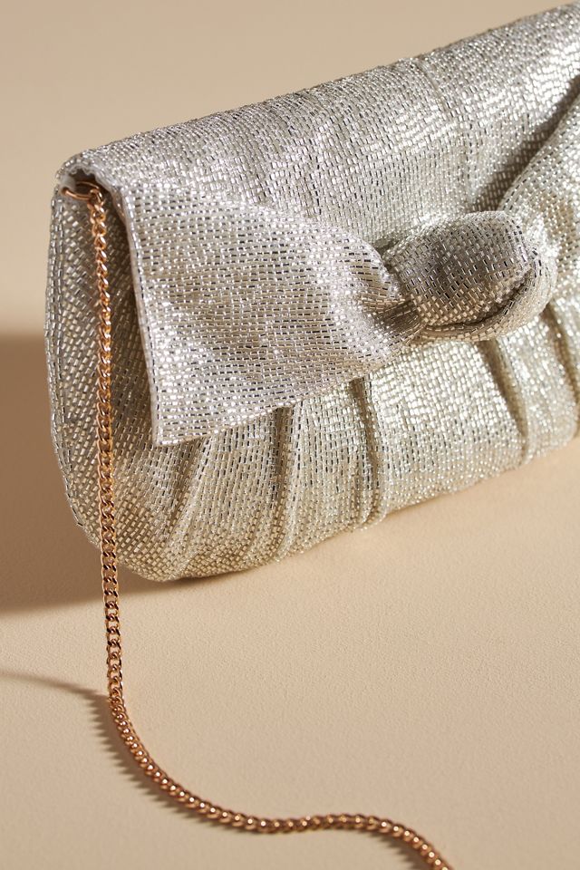 Maeve Beaded Bow Chain-Strap Clutch Bag #2