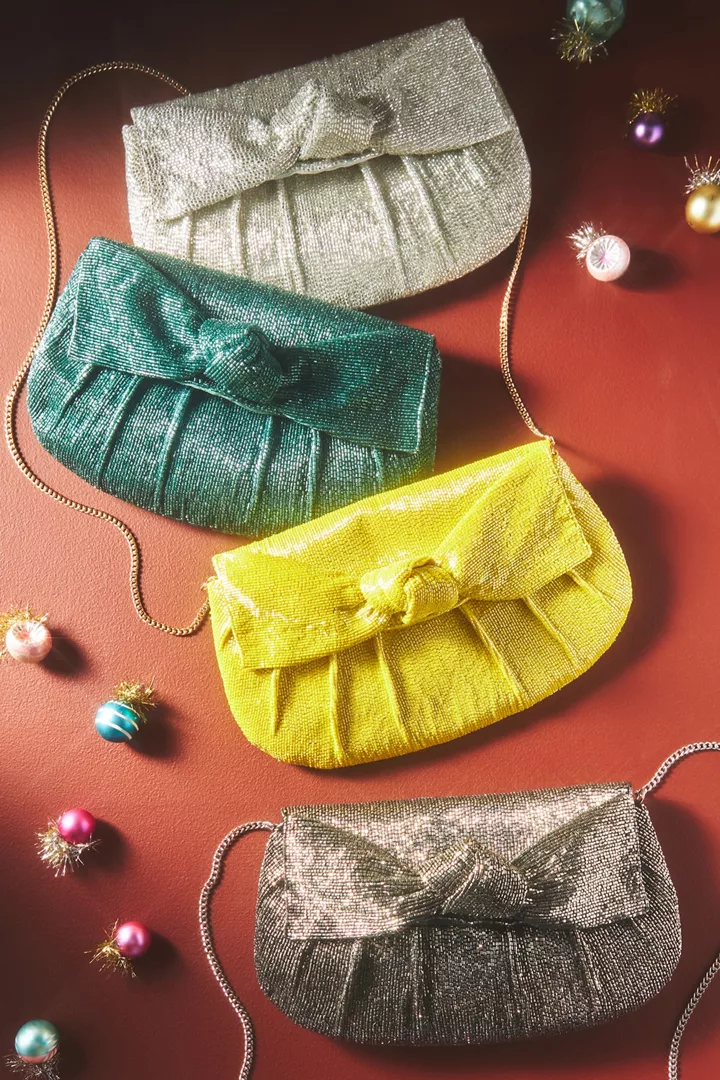 Maeve Beaded Bow Clutch