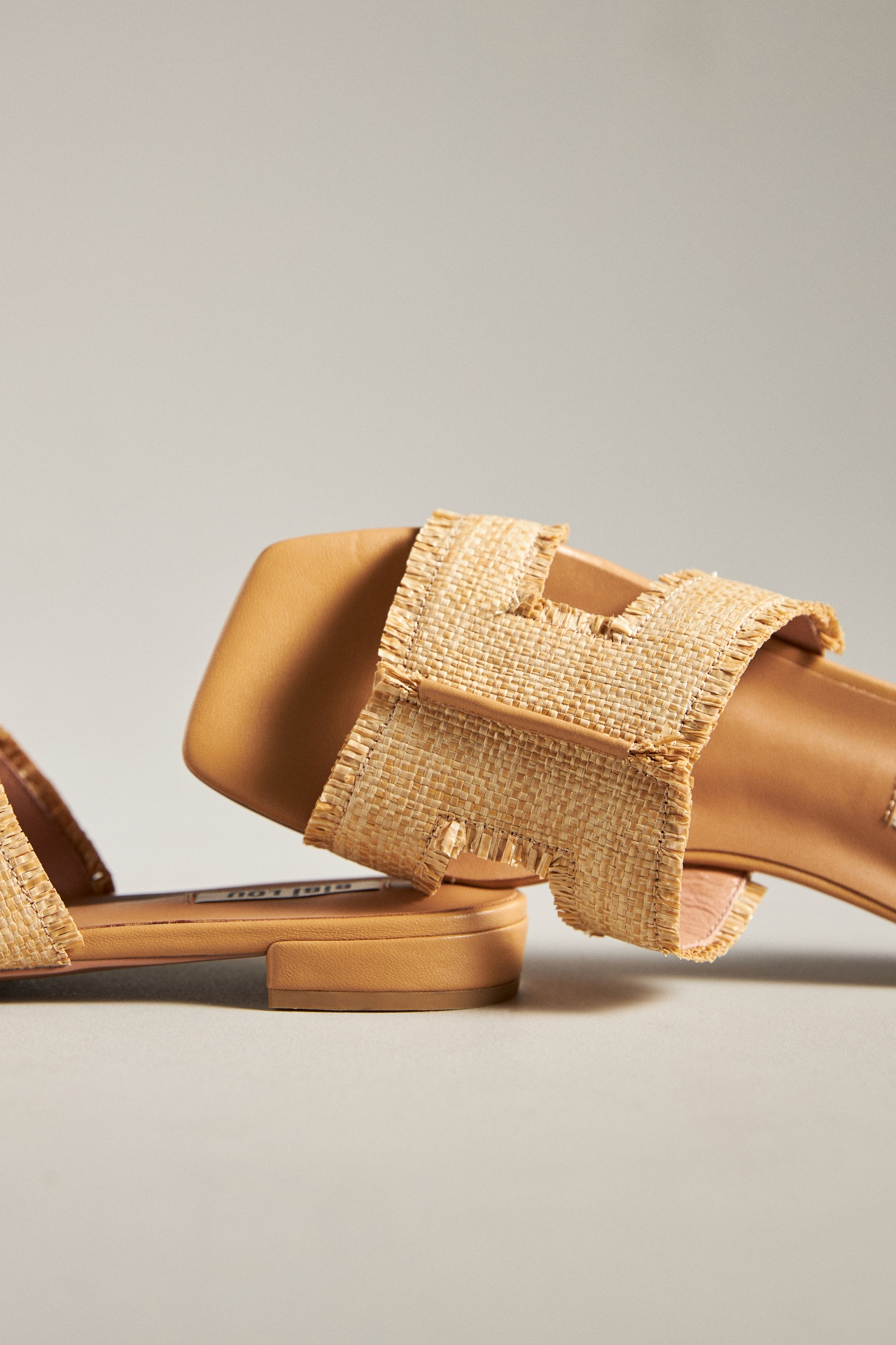 Bibi Lou Raffia Slide Sandals