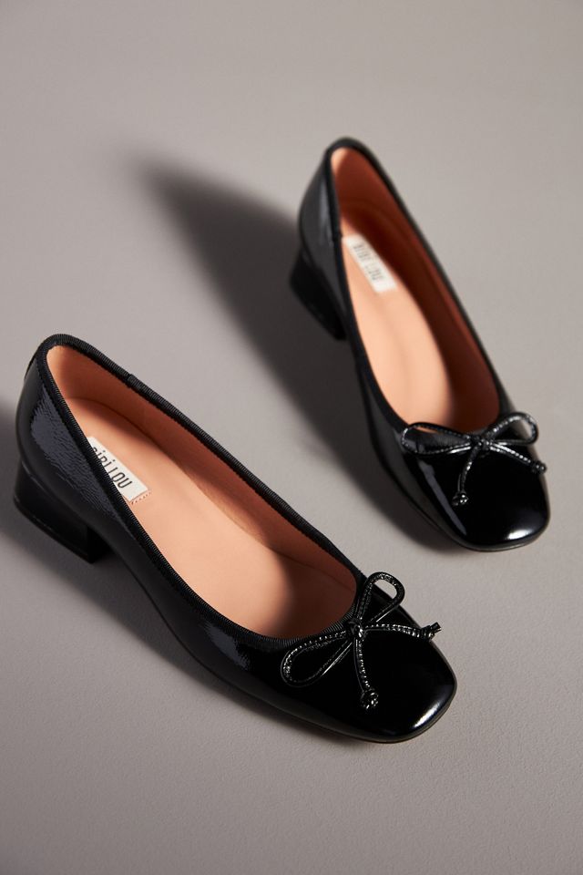 Bibi Lou Heeled Leather Ballet Pumps #1