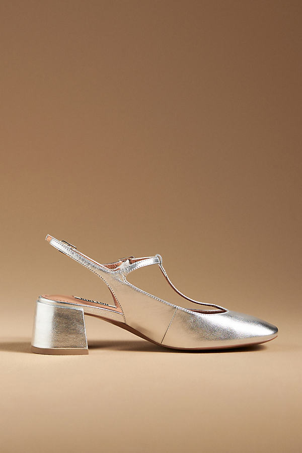 Bibi Lou Mignon Kitten Heels In Silver