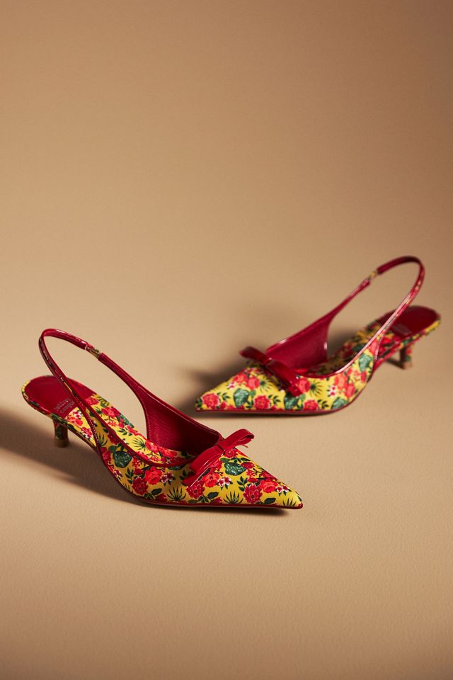 Jeffrey Campbell Floral Slingback Kitten Heels #2
