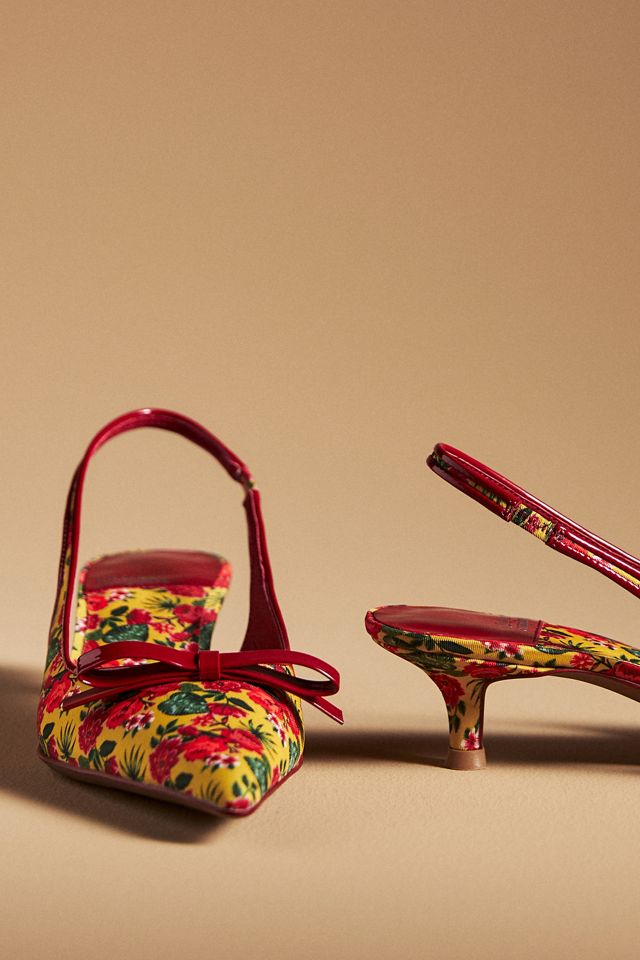Jeffrey Campbell Floral Slingback Kitten Heels #3