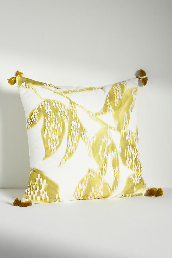 Anthropologie Foliage Pillow In Green