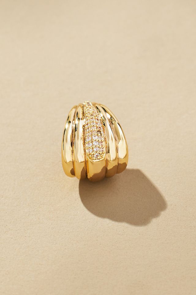 Pavé Huggie Hoop Earrings #1