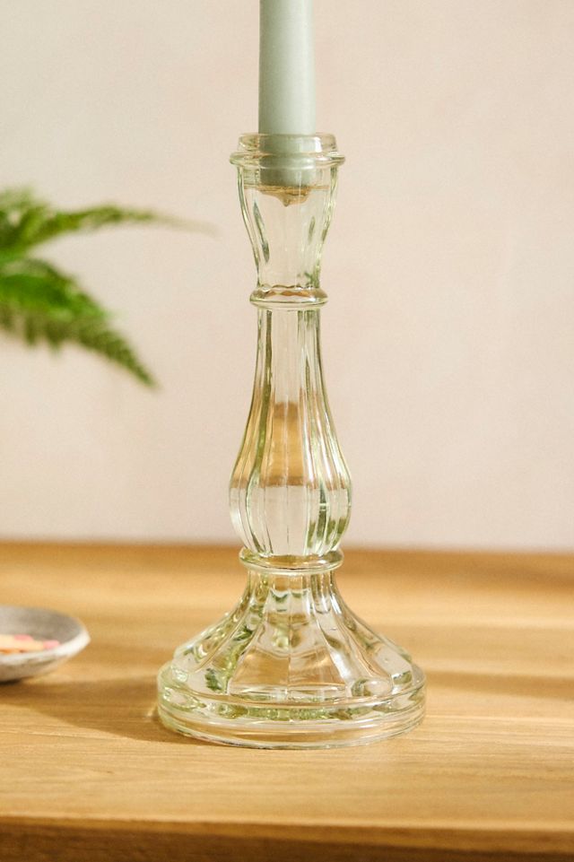 Tinted Glass Candlestick, Tall #1