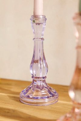 Tinted Glass Candlestick, Tall