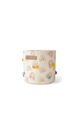 Pehr Pint-size Canvas Basket In Neutral