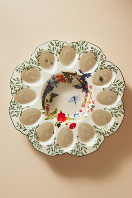 Anthropologie Eden Deviled Egg Platter In Multi