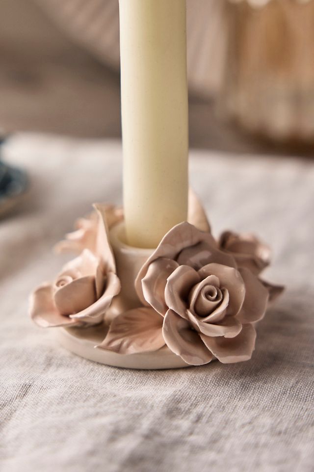 Rose Garden Taper Holder #1