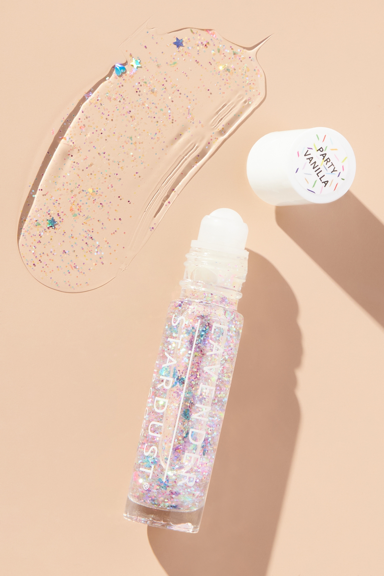 Lavender Stardust Kissing Glitter Roll-On Lip Gloss