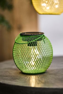 Terrain Solar Cage Outdoor Lantern In Green