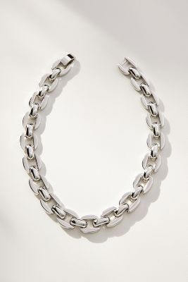 Shop By Anthropologie Chunky Chain Necklace In Silver
