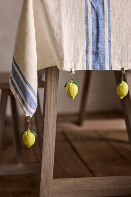 Terrain Lemon Tablecloth Weights, Set Of 4 In Yellow