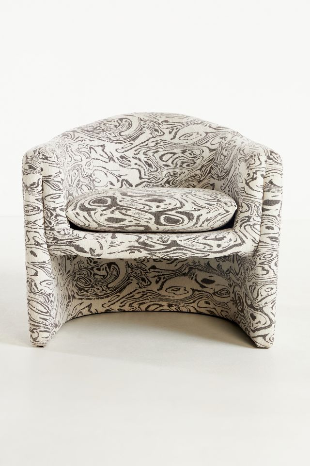 Velvet discount sculptural chair