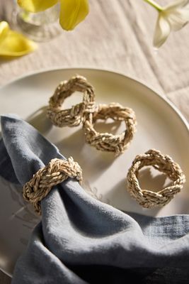 Seagrass Napkin Rings, Set of 4