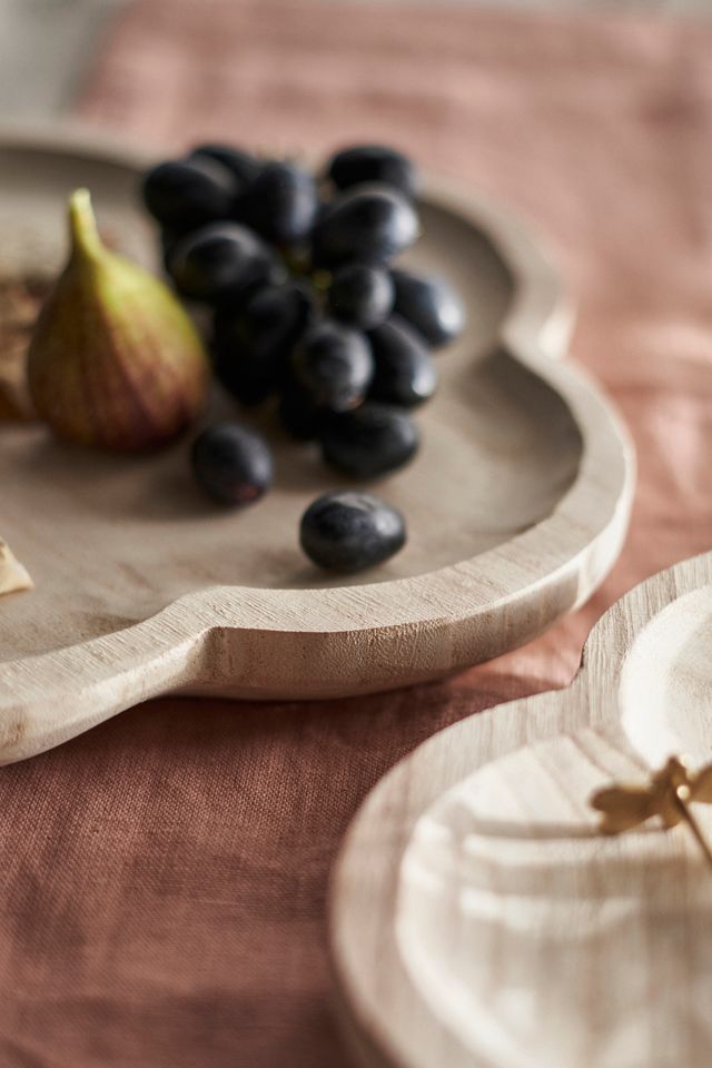 Wooden Flower Plates, Set of 2 #1
