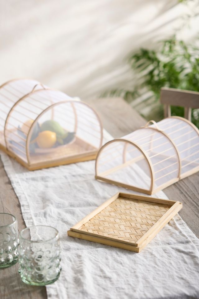 Covered Bamboo Trays, Set of 2 #1