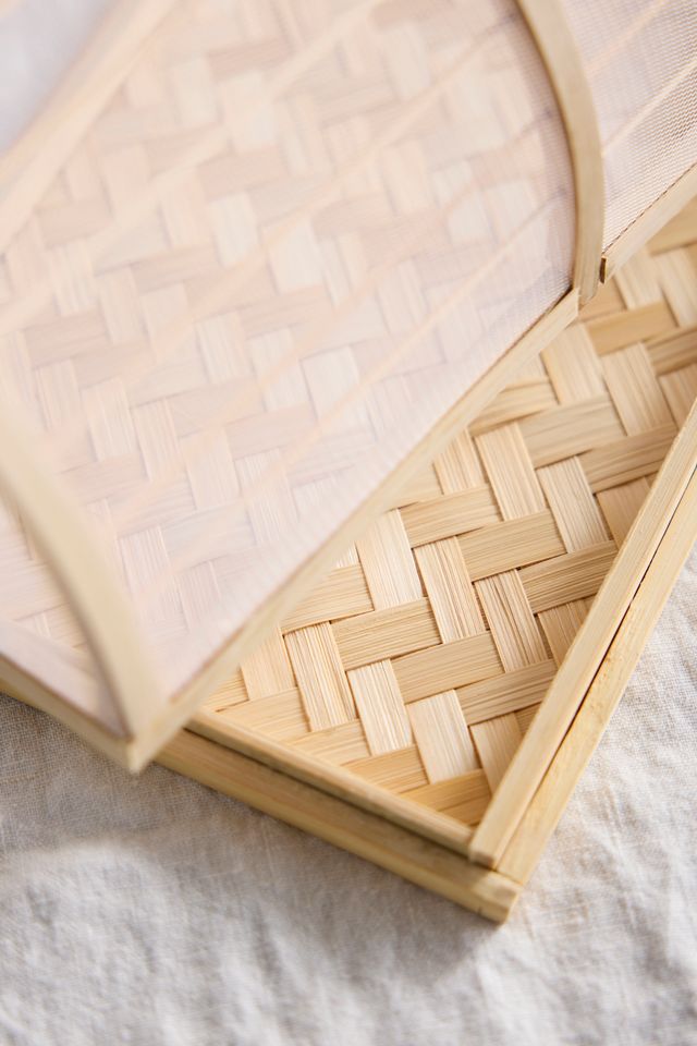 Covered Bamboo Trays, Set of 2 #3