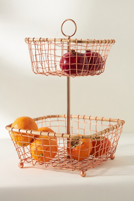 Jo Two-Tier Wire Fruit Basket