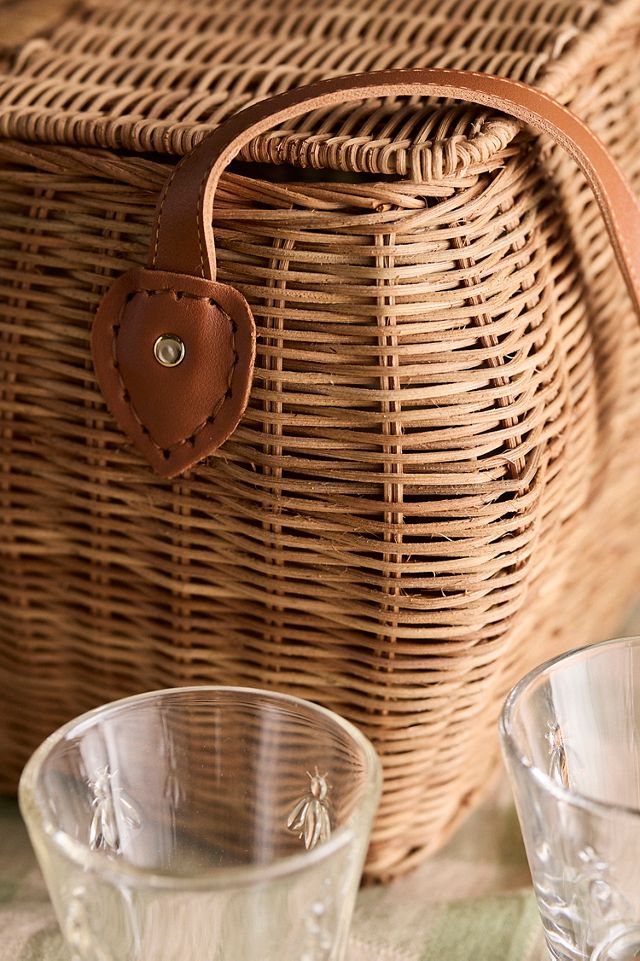 Woven Rattan Picnic Basket #1