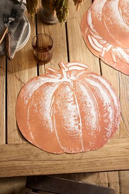 Pumpkin Paper Placemats, Set of 12