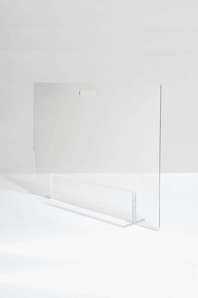 Clear Acrylic Freestanding Pet Gate Panel, 30 Inches Tall