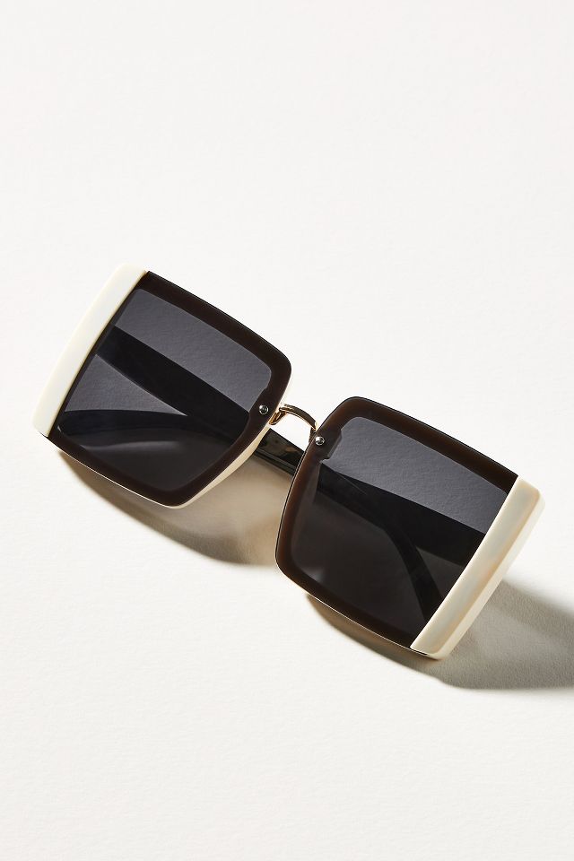 Eyeking Square Colorblock Sunglasses | Anthropologie