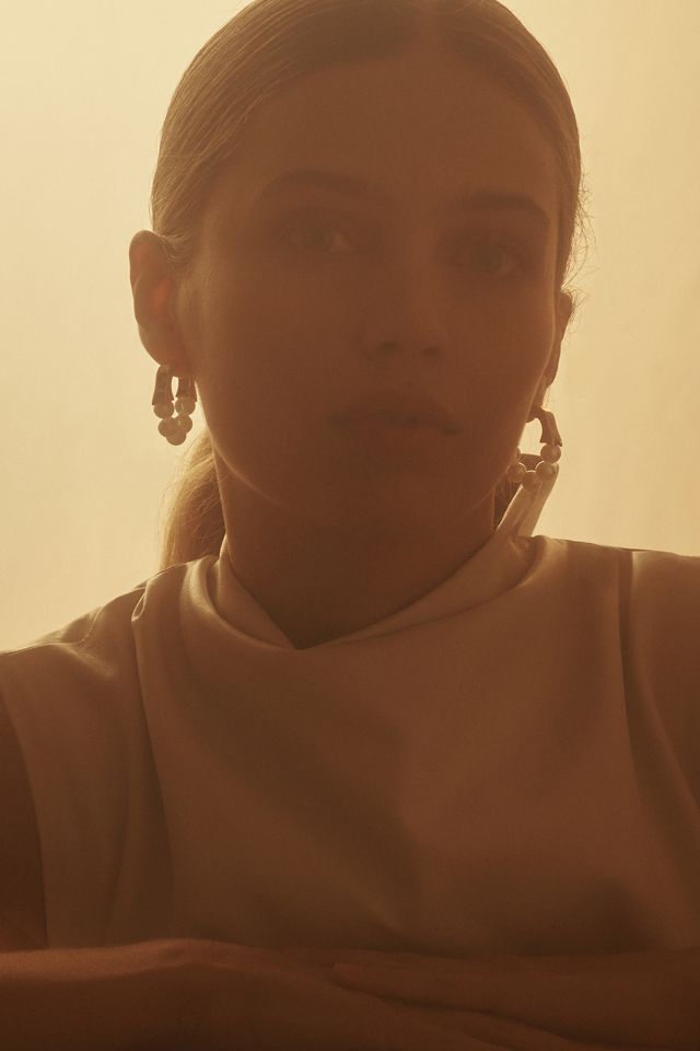 Beaded Click-Hoop Earrings #3