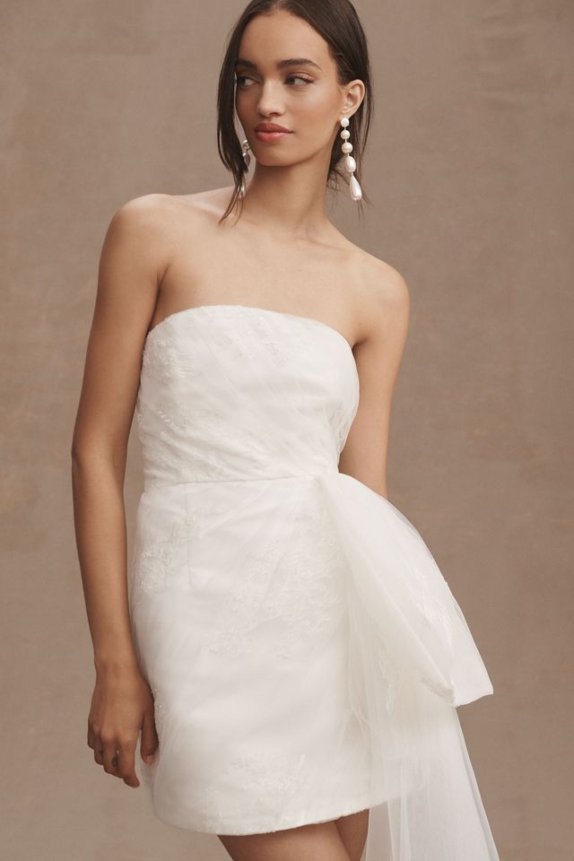 Sachin & Babi Felicity Strapless Side-Bow Mini Dress #5