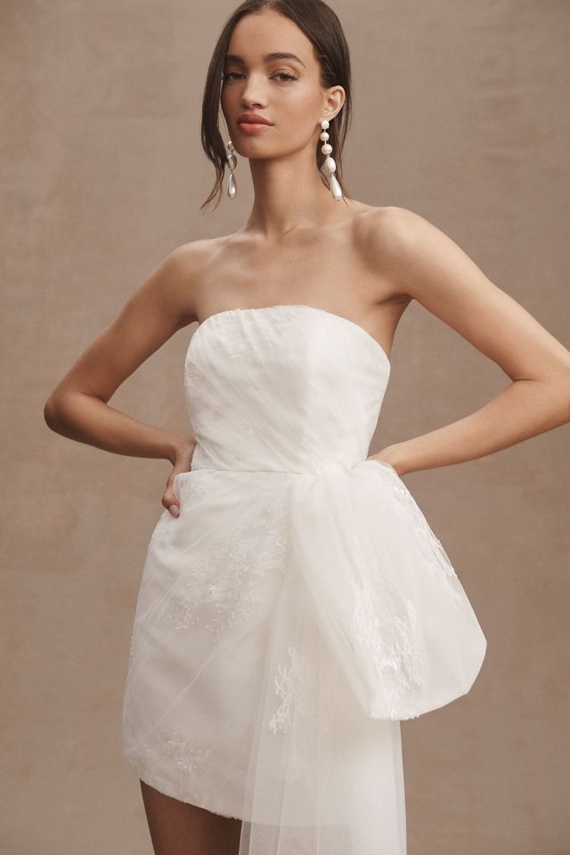 Sachin & Babi Felicity Strapless Side-Bow Mini Dress #2