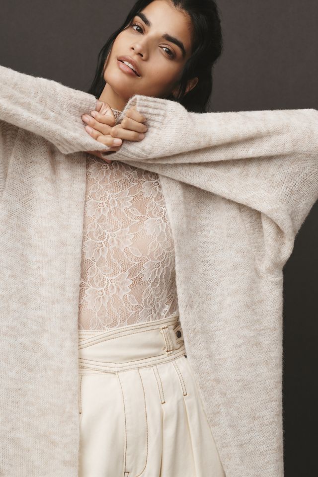 By Anthropologie Solid Long Cardigan Sweater #2
