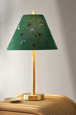 Abat-jour brodé Janie Empire en Green chez - Anthropologie - Modalova