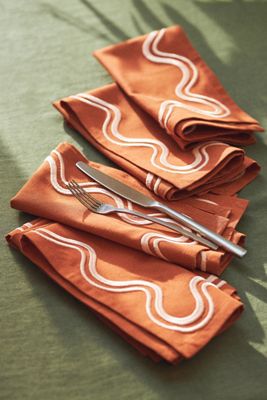 Madeline Embroidered Napkins, Set of 4