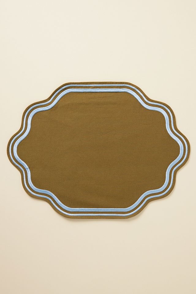 Madeline Embroidered Cotton Placemat #1