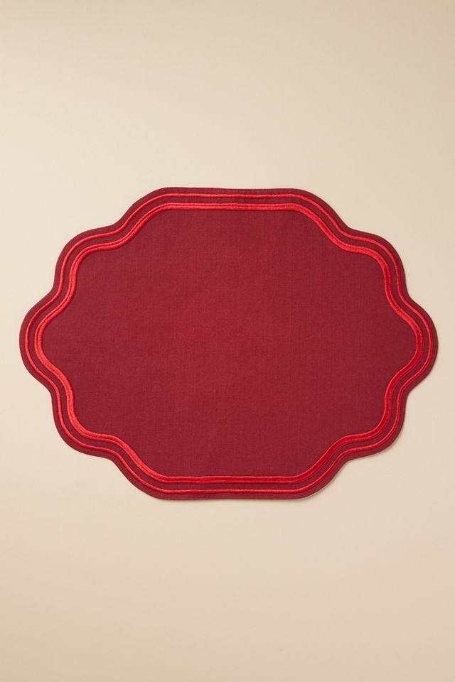 Madeline Embroidered Cotton Placemat | AnthroHome